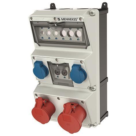 Mennekes Steckdosen-Kombination   930009 AMAXX 2xCEE16A/32A 5P 2xSchuko
