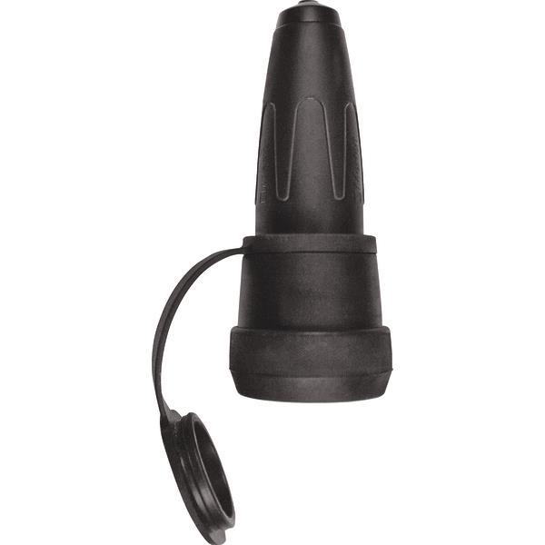 Merten Schwere Vollgummi-SCHUKO-  173051 Kupplung schwarz m.Schnappkragen+Klappd.