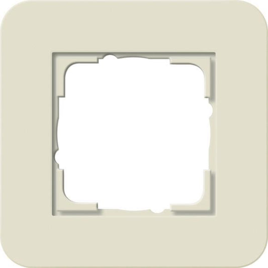 GIRA 0211417 Abdeckrahmen 1fach E3       Sand/Reinweiß glänzend Soft-Touch
