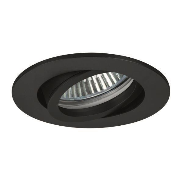 BRUM NV-Einbaustrah. mattschwarz 0063.08     GU5,3 50W schwenkbar DA68mm