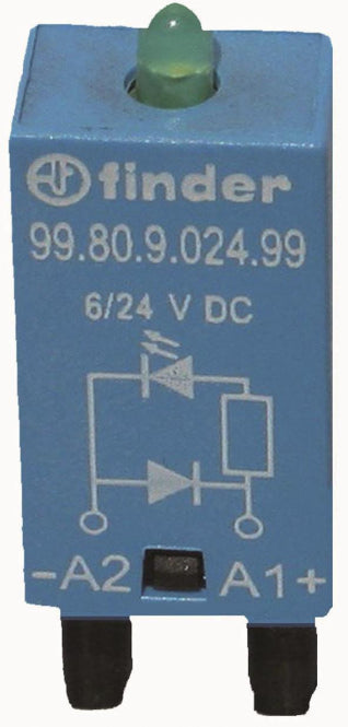 Finder EMV-Modul, LED + Freilaufdiode    99.80.9.024.99 6-24VDC