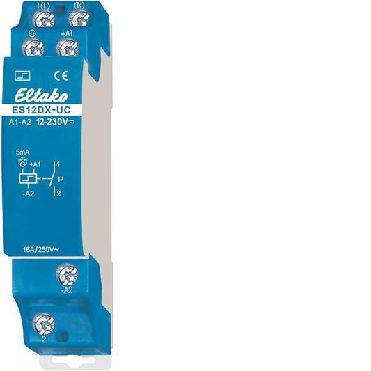 Eltako ES12DX-UC Stromstoßschalter 1S    (V) potenzialfrei 16A           21100002