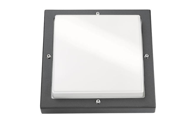 SGL LED-Wandleuchte Bassi sw IP65 614187    10W 580lm 3000K dim IK10 240x240mm