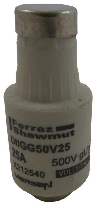 Mersen 00597.025700 DII 25A gG gelb      D-Sicherung 500V/DIAZED