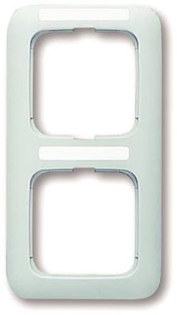 BJ Reflex SI Rahmen           1722NS-214   2fach mit Schriftfeld alpinweiss senk