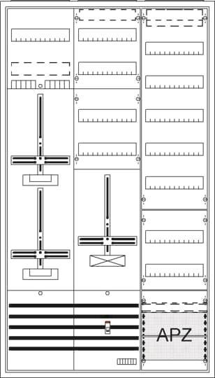 Striebel Komplettschrank APZ      DA39CY 3-Punkt 2 Zähler + 1 TSG + 1 VT 1400x800