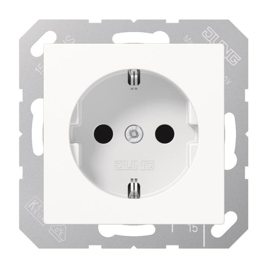 JG SCHUKO Steckd. 16A 250V   A1520BFWW   Serie A alpinweiß