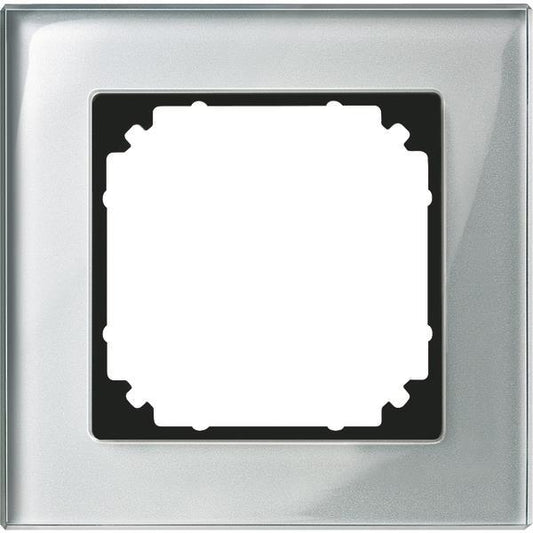 Merten M-PLAN-Echtglasrahmen 1f   489160 Diamantsilber