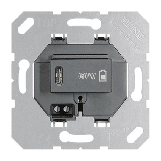 Jung USBPD60CSW USB-       USB PD60 C SW Ladegerät PD 1xTyp C schwarz