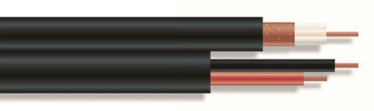 Video-Kabel 75060 V + 275 (0.6/3.7)      RG59 + 2x0,75 schwarz 75 Ohm