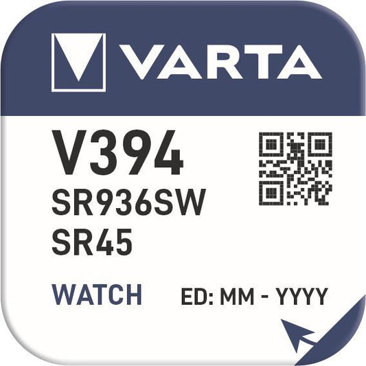 VARTA Knopfzelle                    V394 1,55V 56mAh 00394101111 *Blister a 1 St.