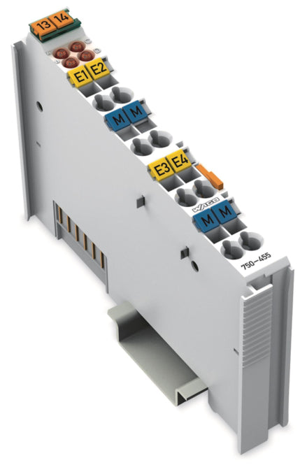 WAGO 750-455 4-Kanal-Analogeingang,4     20 mA, Single-Ended,lichtgrau