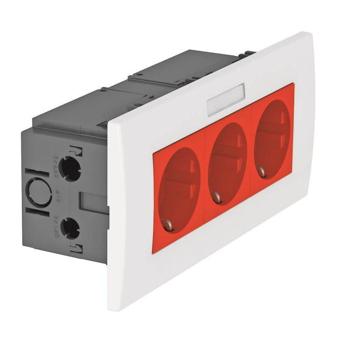OBO SDE-RW D0RT3B Steckdoseneinheit      Modul 45 3f 84x185x59mm PC 6119435
