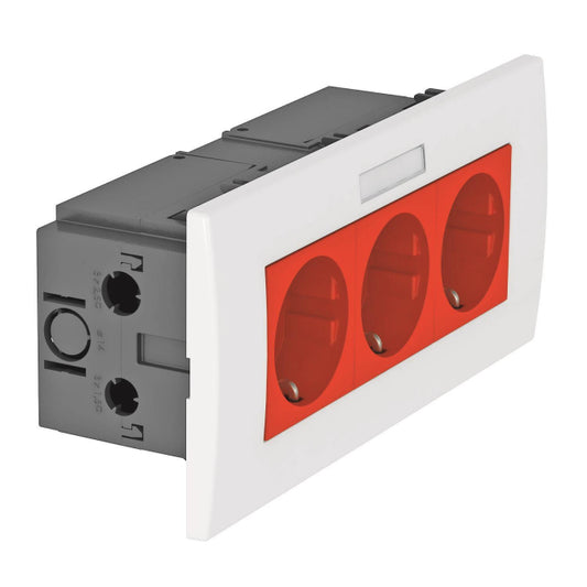 OBO SDE-RW D0RT3B Steckdoseneinheit      Modul 45 3f 84x185x59mm PC 6119435