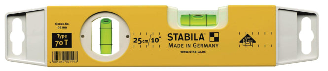 Stabila Torpedo-Wasserwaage 25cm   02199 Typ 70T