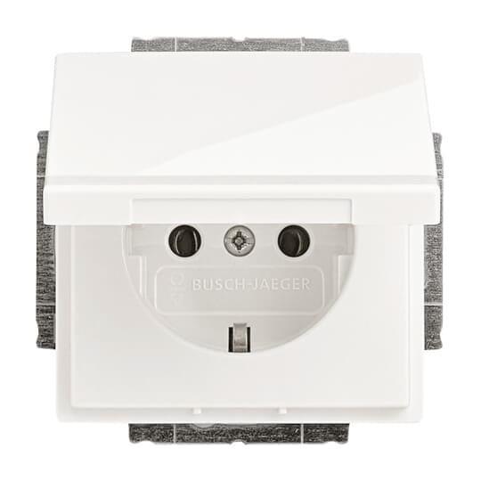 BJ carat Schuko Kombi mit       20EUK-84   Klappdeckel davos/ studioweiss