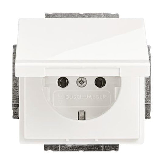 BJ carat Schuko Kombi mit       20EUK-84   Klappdeckel davos/ studioweiss