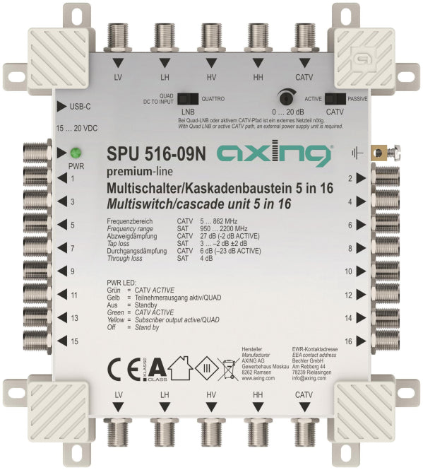 AXING Multischalter 5in16    SPU 516-09N Stand-Alone/Kaskade
