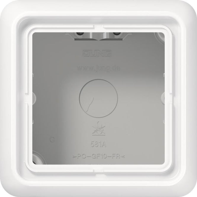 JG CD 500 AP-Kappe mit Rahmen   CD581AWW   1fach alpinweiß