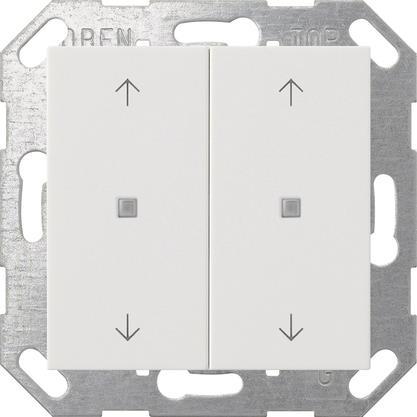 GIRA 517403 Taster Wippe 2fach Pfeile    OneKNX System 55 Reinweiß glänzend