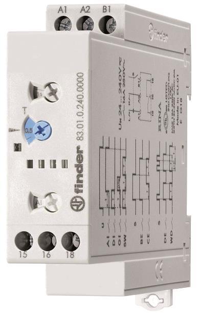 Finder Multifunktionszeitrelais          83.01.0.240.0000 1W 16A 24-240VAC/DC