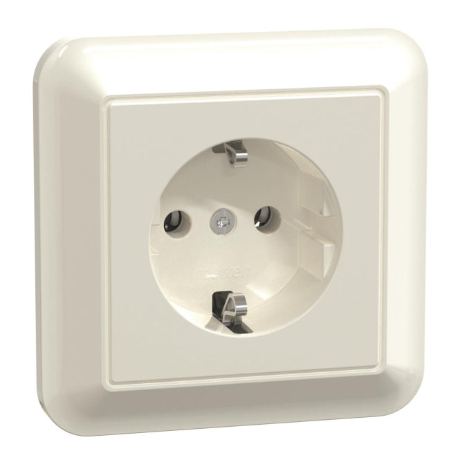 Merten SCHUKO-Steckdose StK MEG2301-1219 volle Platte polarweiß glänz.ATELIER-M