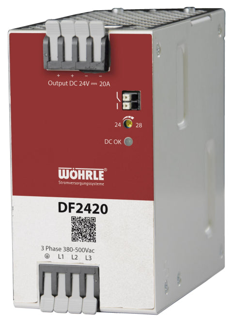 Wöhrle Netzgerät 3ph. E:340-550V  DF2420 AC A:24VDC 10A DC-OK LED Relais