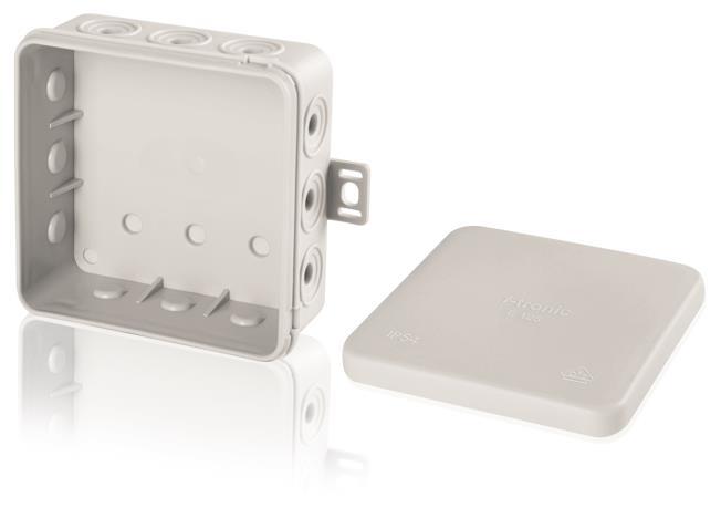 Ftronic FR-Abzweigkasten IP54       E125        75x75x40mm grau