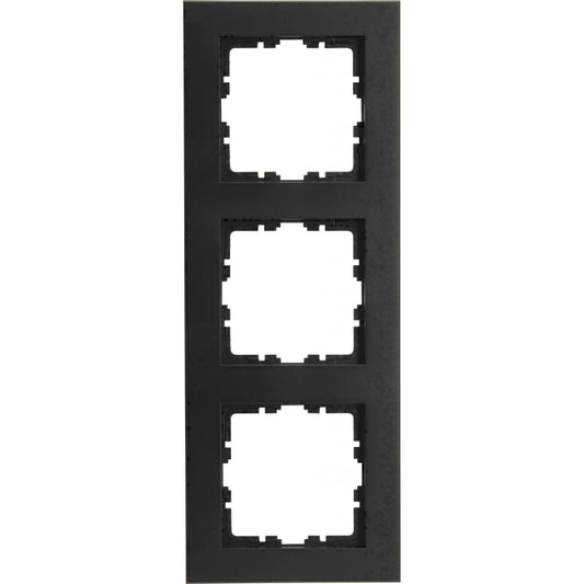 Kopp HK07 PURE-Abdeckrahmen    407050004 3-fach Farbe:schwarz matt