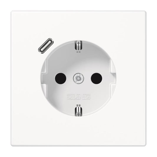 Jung SCHUKOsteckdose m.USB  LS1520-18CWW Typ C alpinweiß
