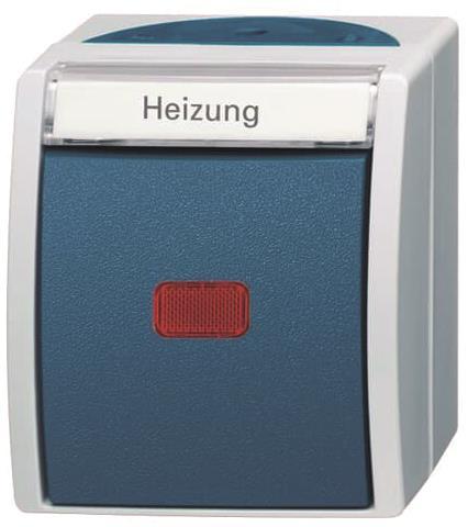 BJ APWG ocean Heizung-    2601/2SKWNH-53   Notschalter Aus 2polig grau/blaugrün