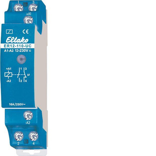 Eltako ER12-110-UC Schaltrelais 1S+1     (V) potenzialfrei 16A           22110002