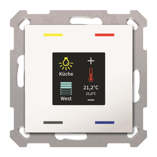 MDT Taster Smart 55 4-fach mit           Farbdisplay und Temperatursensor