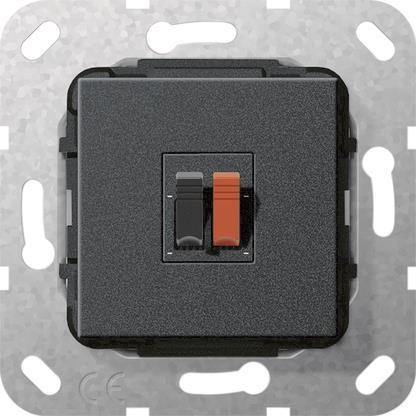 GIRA 569210 Lautsprecheranschluss 1fach  Einsatz Schwarz matt