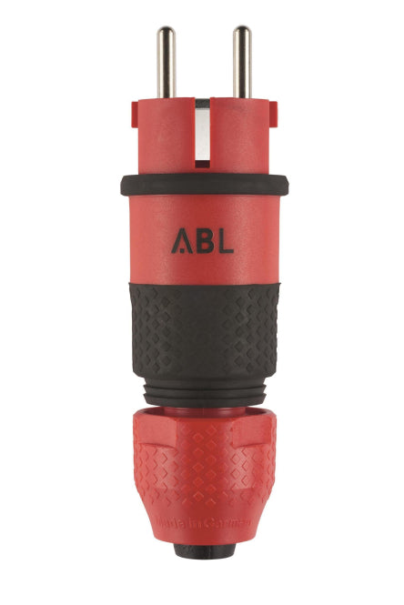 ABL Professional Stecker rot   100000069 mit schwarz gummierter Grifffläche