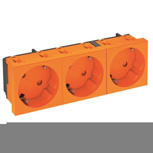 OBO STD-D3S ROR3 Steckdose 33° 3-fach    Schutzkontakt 6120125