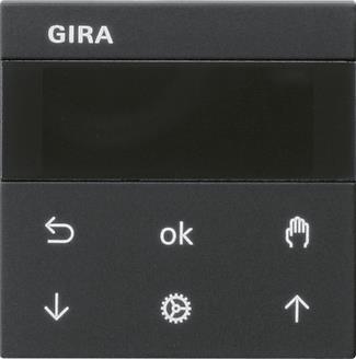 GIRA 5366005 S3000 Jalousie-/Schaltuhr   Display System 55 Schwarz matt (lack.)