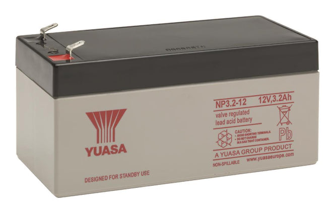Yuasa Bleiakku 12V    YBL12/3.2 NP3.2-12 3,2Ah Faston 4,8mm wartungsfrei