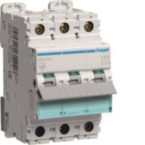Hager Leitungsschutzschalter      NCN316 3polig 10kA/15kA C-16A 3M