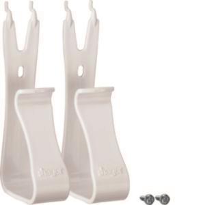 Hager Multimedia-Halter universal VZ02MM weiß 2fach Kunststoff f.Montageplatten