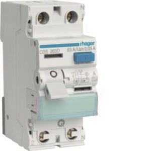 Hager Fi-Schalter 2polig 6kA 63A CDS263D 30mA Typ A QuickConnect