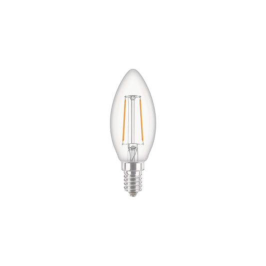 PHIL CorePro LEDcandle 2-25W/827             Kerze E14 250lm Glas klar     EEK E