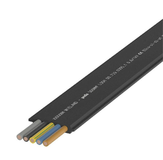 WIEL Flachleitung LSHF 5G16    PodisCon  schwarz  - Meterware -     00.771.0307.1