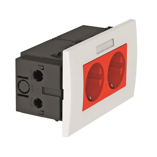 OBO SDE-RW D0RT2B Steckdoseneinheit      Modul 45 2f 84x140x59mm PC 6119429