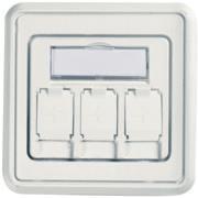 TG Modulaufnahme             H02010a0053   80x80 3-Fach Unbestueckt Alpinweiss