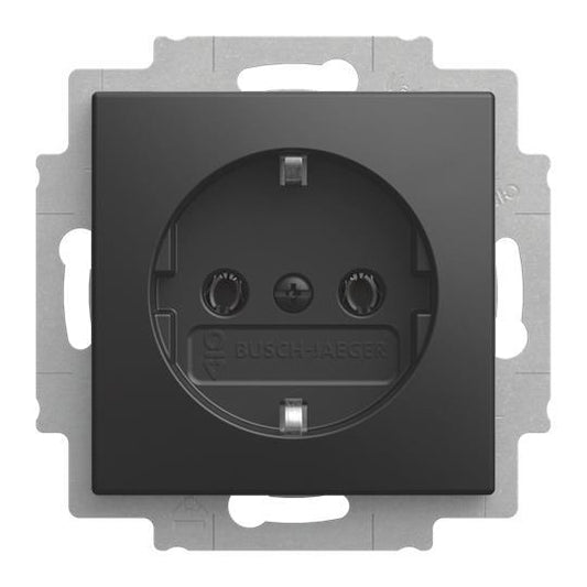BJ SCHUKO  Steckdosen-Einsatz 20 EUC-915 Busch-balance SI schwarz matt