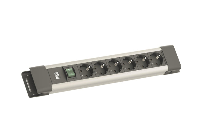 Bachmann CONNECTUS 6xCEE7/3     BM005905 1xSchalter 2,0m CEE7/7 Grau