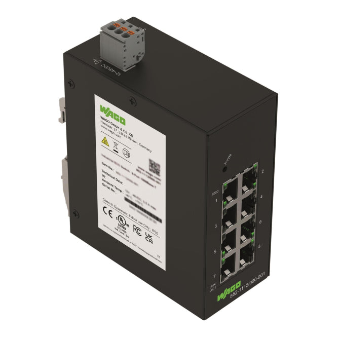 WAGO 852-1112/000-001                    Industrial-ECO-Switch 8 Ports 1000Base-T