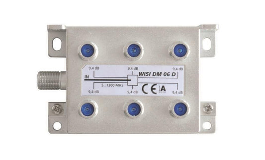 WISI Verteiler 6-fach              DM06D     5-1300MHz 9,4dB Klasse A (+10dB)