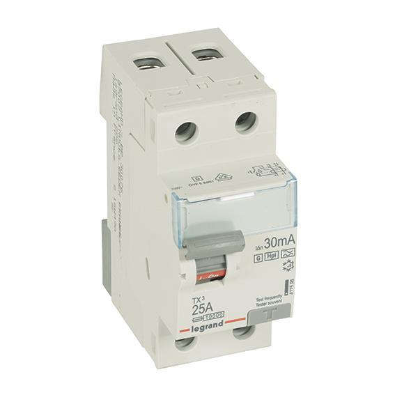 Legrand 411595 TX3 Fi-Schalter 25A       2-polig 30mA Typ F-G 230VAC 2TE